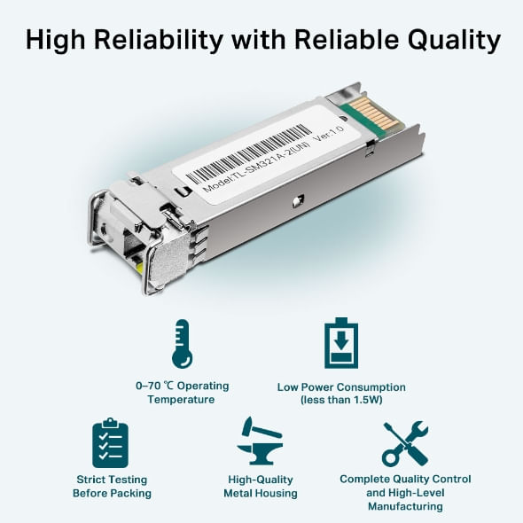 TP-Link-TL-SM321A-modulo-del-ricetrasmettitore-di-rete-Fibra-ottica-1250-Mbit-s-SFP