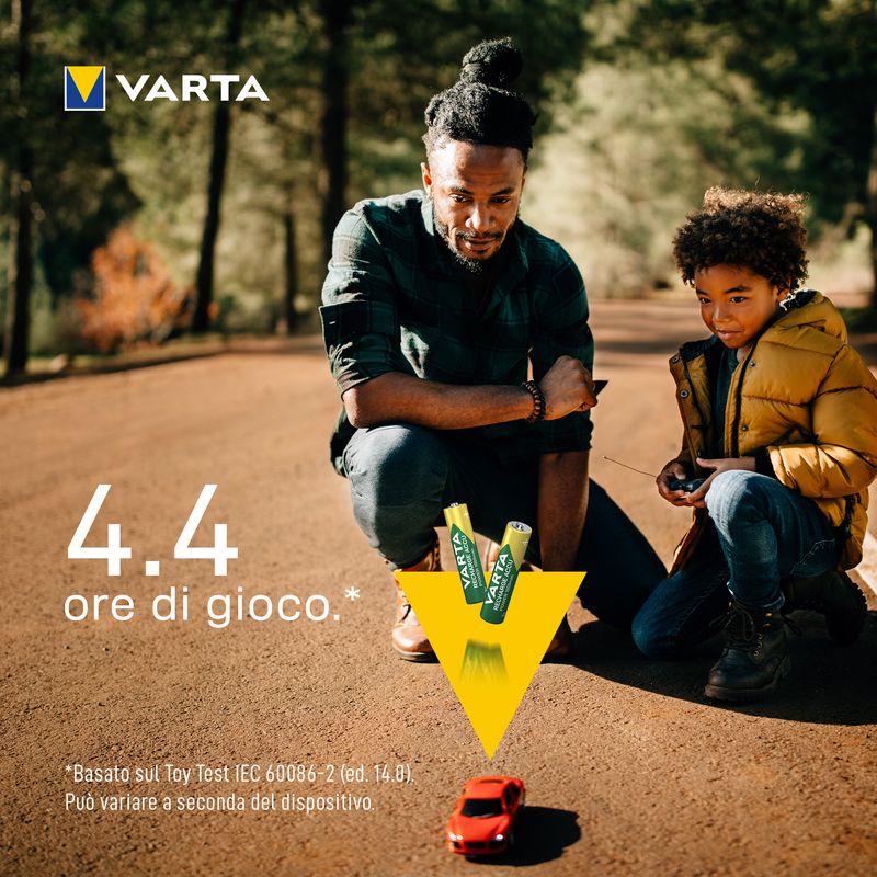 Varta-Recharge-Accu-Power-AAA-1000-mAh-Blister-da-4--Batteria-NiMH-Accu-Precaricata-Micro-ricaricabile-pronta-all-uso-