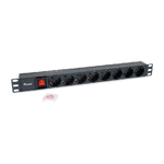 Conceptronic Equip 333283 unità di distribuzione dell'energia (PDU) 8 presa(e) AC 1U Nero