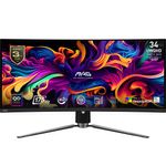 MSI MAG 341CQPDE QD-OLED Monitor PC 86,4 cm (34") 3440 x 1440 Pixel UltraWide Quad HD QDOLED Nero