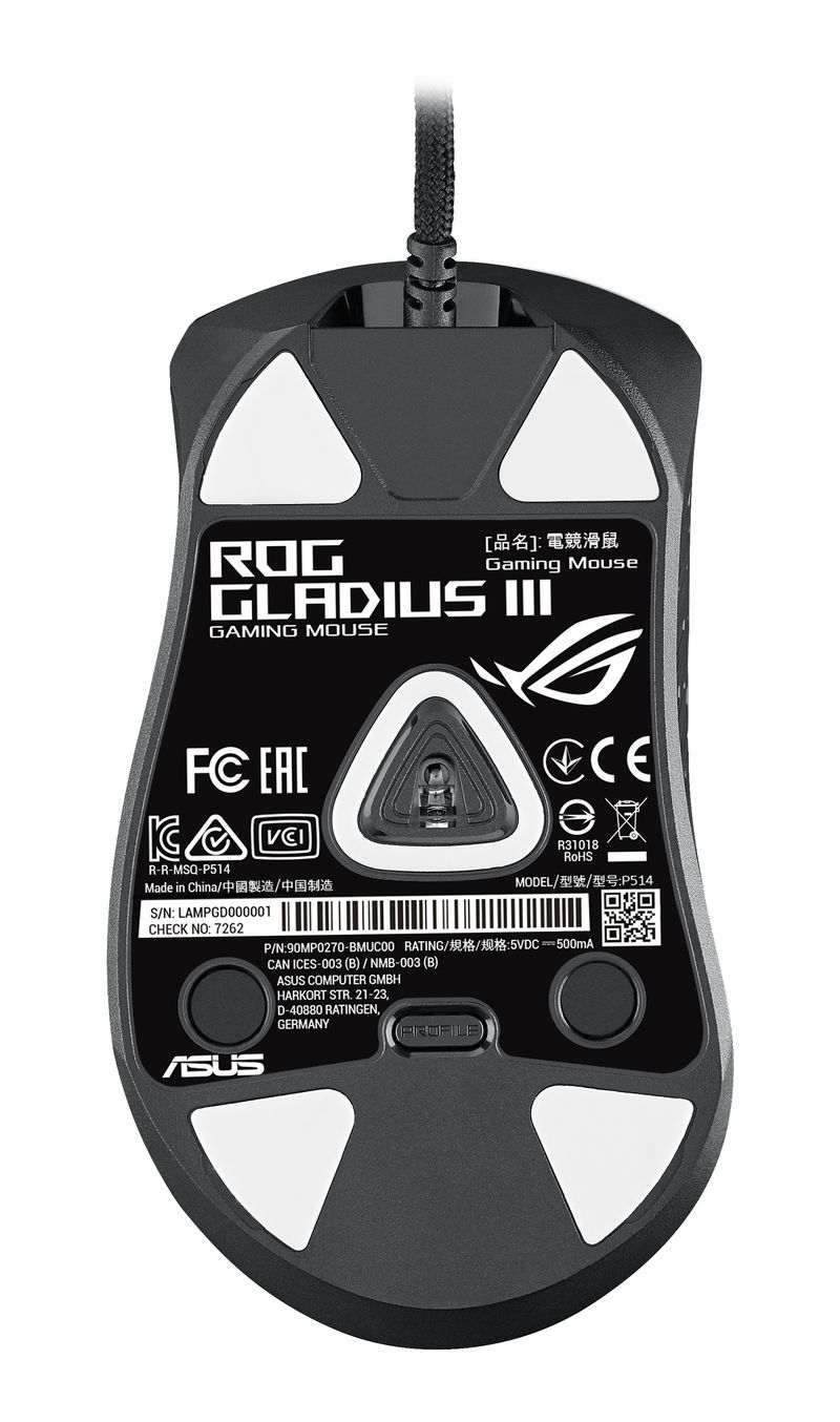 ASUS-ROG-Gladius-III-mouse-Mano-destra-USB-tipo-A-Ottico-19000-DPI