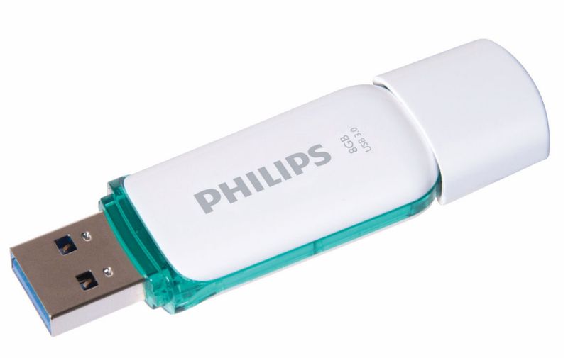 Philips-FM08FD75B-unitA -flash-USB-8-GB-USB-tipo-A-3.2-Gen-1--3.1-Gen-1--Turchese-Bianco