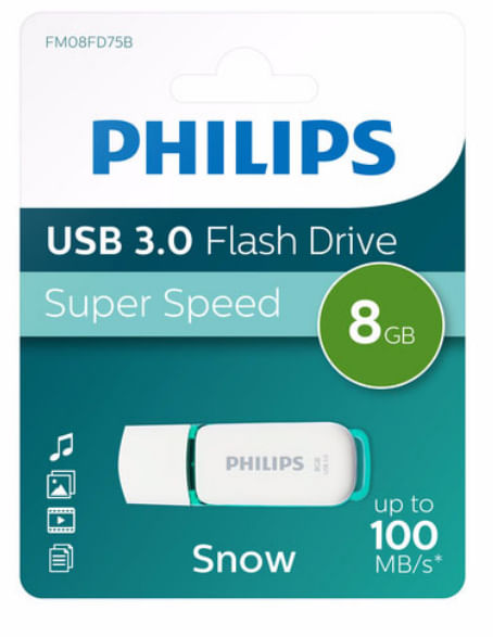 Philips-FM08FD75B-unitA -flash-USB-8-GB-USB-tipo-A-3.2-Gen-1--3.1-Gen-1--Turchese-Bianco