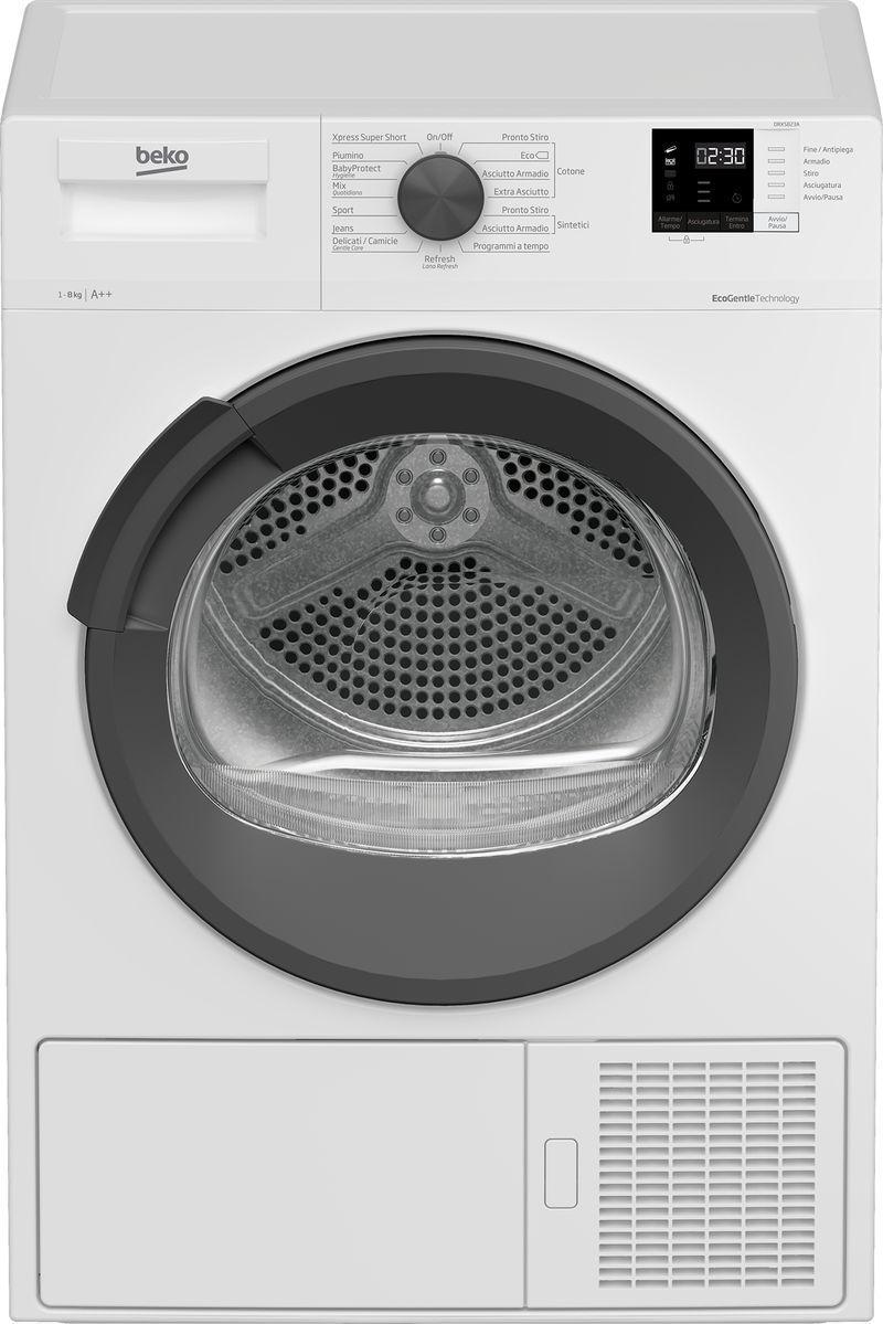 Beko-DRXS823A-asciugatrice-Libera-installazione-Caricamento-frontale-8-kg-A---Bianco