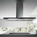 Elica Top Sense Island IXBL/F/120X60 Cappa aspirante a isola Nero, Stainless steel A