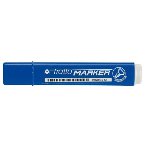 Tratto-Marker-marcatore-permanente-Punta-smussata-Blu-12-pz