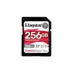 Kingston Technology 256Gb Canvas React Plus SDXC UHS-II 280R-150W U3 V60 for Full HD-4K