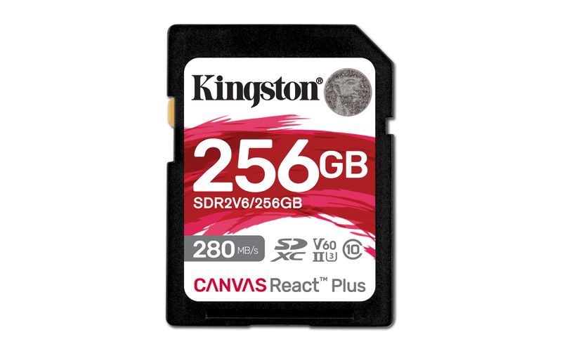 Kingston-Technology-256Gb-Canvas-React-Plus-SDXC-UHS-II-280R-150W-U3-V60-for-Full-HD-4K