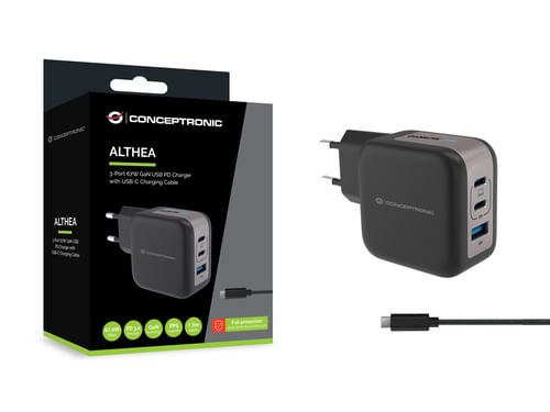 Conceptronic-ALTHEA17B-Caricabatterie-per-dispositivi-mobili-Universale-Nero-AC-Ricarica-rapida-Interno