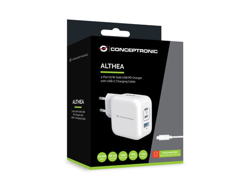 Conceptronic-ALTHEA17W-Caricabatterie-per-dispositivi-mobili-Universale-Bianco-AC-Ricarica-rapida-Interno