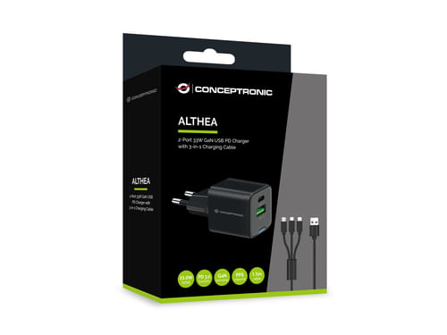 Conceptronic-ALTHEA16B-Caricabatterie-per-dispositivi-mobili-Universale-Nero-AC-Ricarica-rapida-Interno