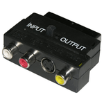 Digitus 07645 cavo e adattatore video SCART (21-pin) 3 x RCA + S-Video Nero