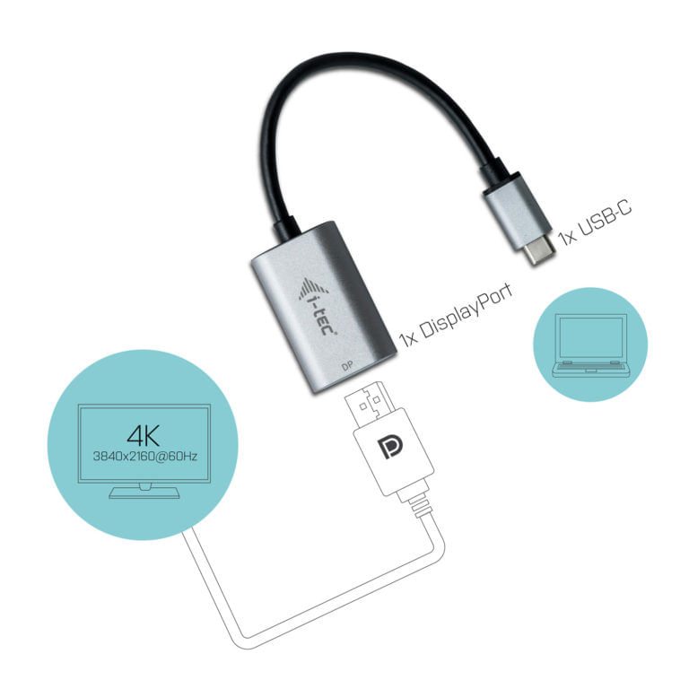 i-tec-Metal-USB-C-Display-Port-Adapter-4K-60Hz
