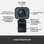 Logitech-for-Creators-StreamCam---Webcam-Premium-per-Streaming-e-Creazione-Contenuti-Video-Full-HD-1080p-60-fps-Lente-in-Vetro-Premium-Messa-a-Fuoco-Automatica-USB-per-PC-Mac.-Grafite