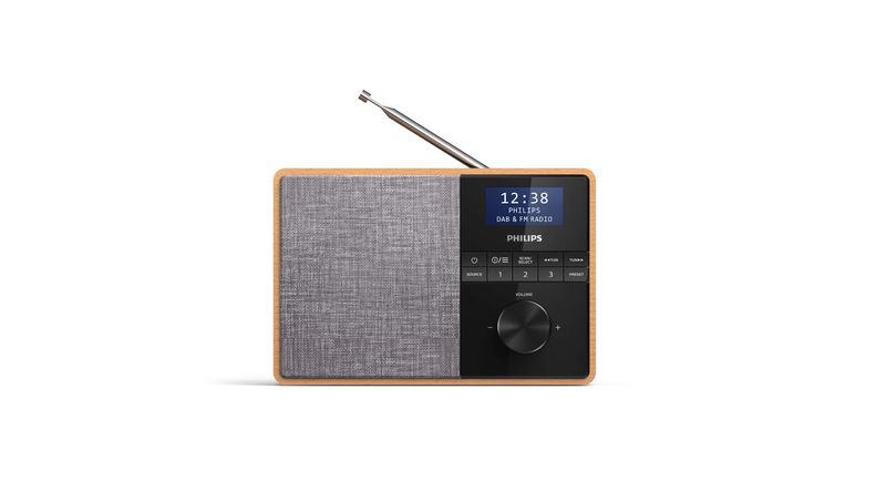 Philips-TAR5505-10-radio-Portatile-Digitale-Nero-Grigio-Legno