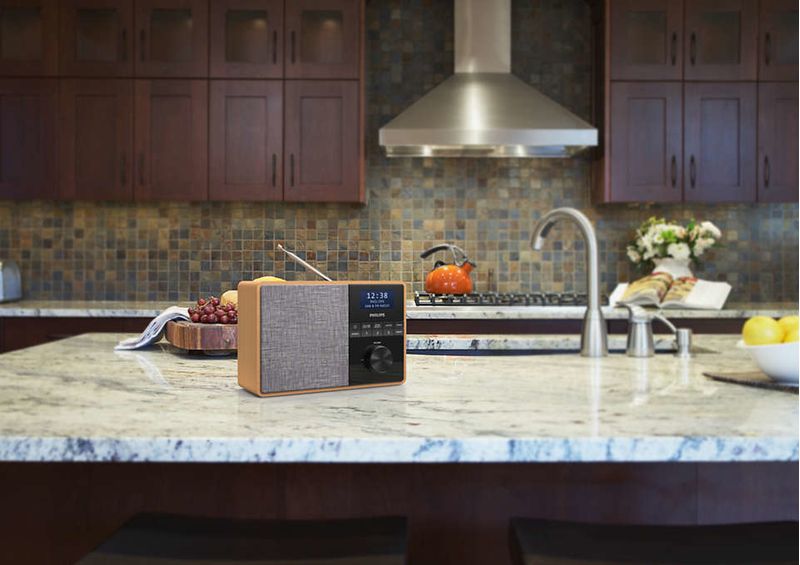 Philips-TAR5505-10-radio-Portatile-Digitale-Nero-Grigio-Legno