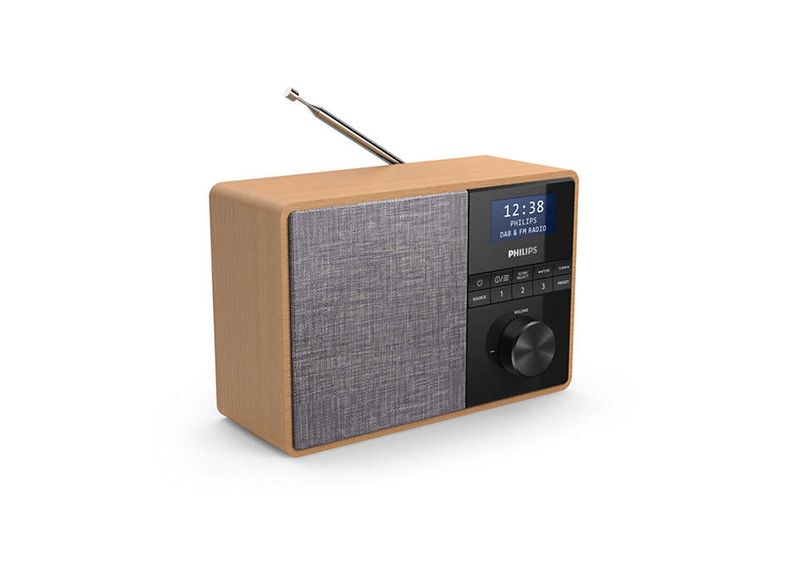 Philips-TAR5505-10-radio-Portatile-Digitale-Nero-Grigio-Legno
