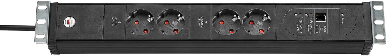 Brennenstuhl 1156057984 prolunghe e multiple 3 m 4 presa(e) AC Nero