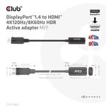 CLUB3D-CAC-1088-cavo-e-adattatore-video-021-m-DisplayPort-HDMI-Nero