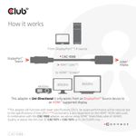 CLUB3D-CAC-1088-cavo-e-adattatore-video-021-m-DisplayPort-HDMI-Nero