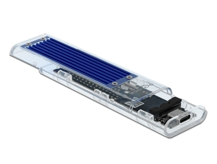 Delock-Contenitore-esterno-per-SSD-PCIe-M.2-NVMe-con-USB-C-trasparente