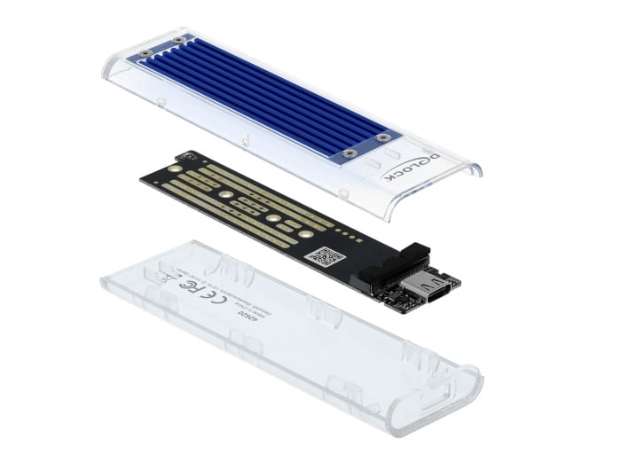 Delock-Contenitore-esterno-per-SSD-PCIe-M.2-NVMe-con-USB-C-trasparente