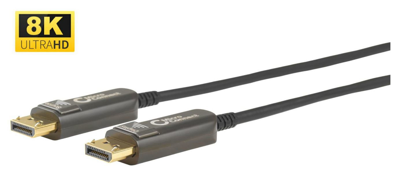 Microconnect DP-MMG-1000V1.4OP cavo DisplayPort 10 m Nero (Premium Optic DP 1.4 Cable 10m - DP 1.4 8K 60Hz 32.4Gbps - Su