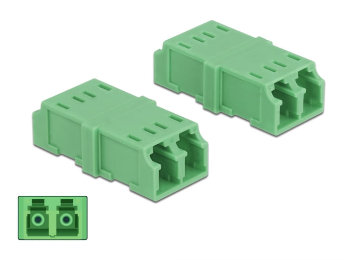 DeLOCK---Accoppiatore-di-rete---LC-single-mode--W--a-LC-single-mode--W----fibra-ottica---verde--confezione-da-4---85924-