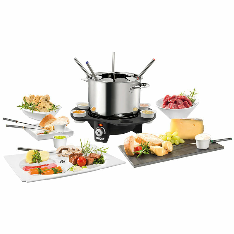 Esge-UNOLD-FONDUE-ALAGANCE---Fondue-Topf---Elektro-Wok---1.5-Liter---Schwarz---Silber--48645-
