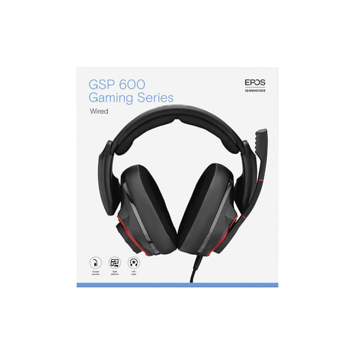 EPOS--SENNHEISER-GSP-600-Auricolare-Cablato-A-Padiglione-Giocare-Nero-Rosso