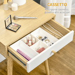 HOMCOM-Tavolo-per-Trucco-in-Truciolato-con-Specchio-e-Ampio-Cassetto-per-Accessori-di-Bellezza-50.5x41x134.5-cm