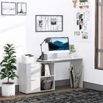 HOMCOM-Scrivania-Angolare-per-Computer-da-Ufficio-con-Cassettiera-117×83.5×76cm-Bianco