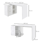 HOMCOM-Scrivania-Angolare-per-Computer-da-Ufficio-con-Cassettiera-117×83.5×76cm-Bianco