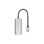 HYPER-HD41-GL-replicatore-di-porte-e-docking-station-per-notebook-USB-2.0-Type-C-Nero-Grigio