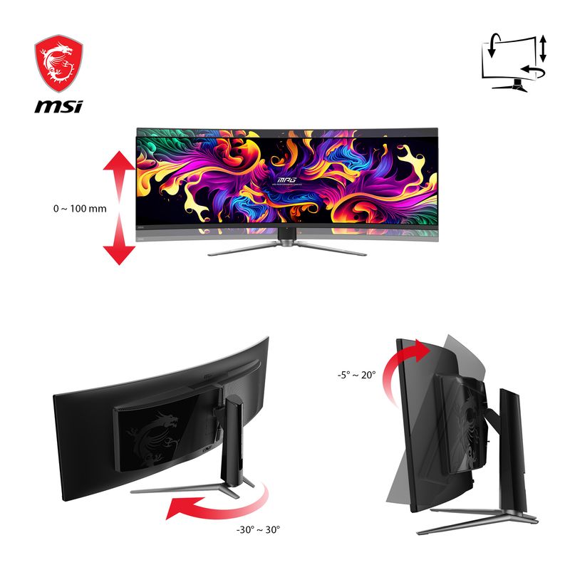 MSI-MPG-491CQPDE-QD-OLED-Monitor-PC-1245-cm--49---5120-x-1440-Pixel-DQHD-QDOLED-Nero