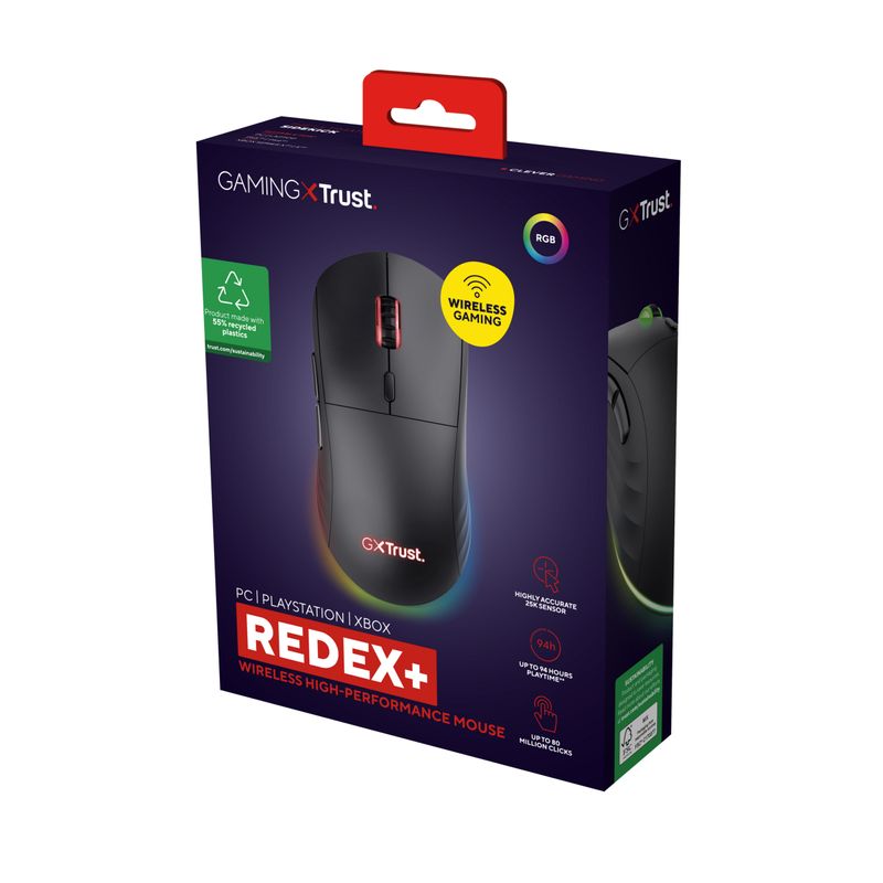 Trust-GXT-927-Redex-mouse-Mano-destra-RF-Wireless--USB-Type-A-Laser-25600-DPI--GXT927-REDEX-HIGH-PERF---WRLS-MOUSE-