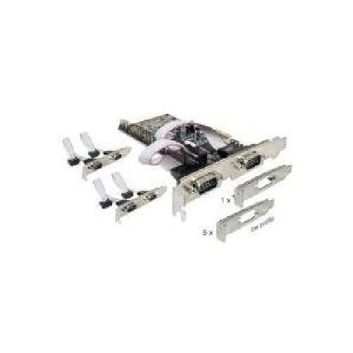Chipsatz-MosChip--Anschlsse-intern-1-x-PCI-Express-x1-V1.1-6-x-10-Pin-RS-232-Pin-Header-extern-an-der-Karte-2-x-Seriell-