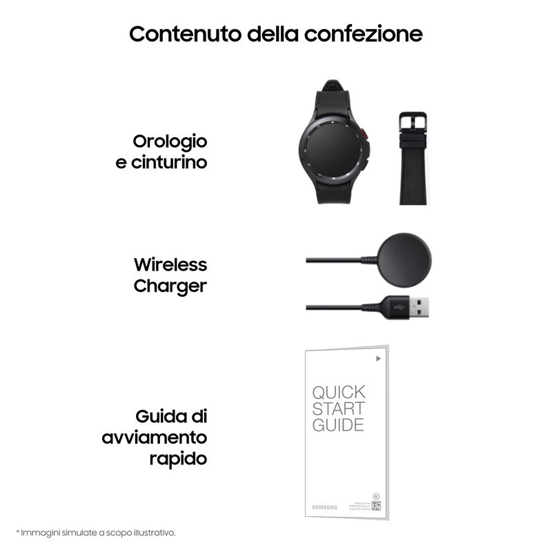 Samsung-Galaxy-Watch4-Classic-Smartwatch-Ghiera-Interattiva-Acciaio-Inossidabile-46mm-Memoria-16GB-Black