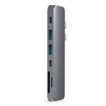 Satechi ST-CMBPM replicatore di porte e docking station per laptop USB 3.2 Gen 1 (3.1 Gen 1) Type-C Grigio