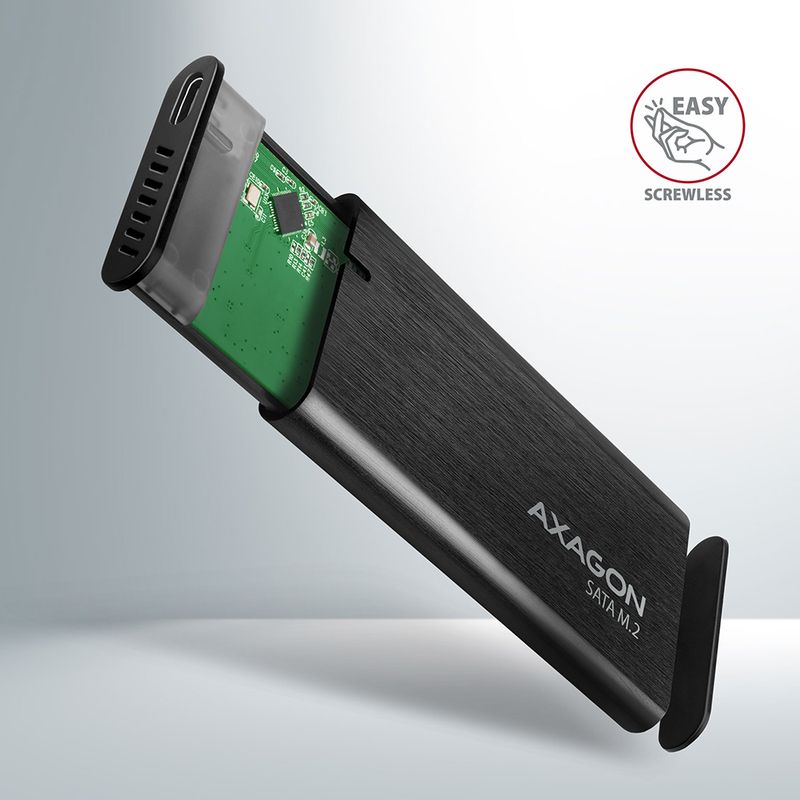 AXAGON-EEM2-SBC-USB-C-3.2-Gen-2---M.2-SATA-SSD-30-80mm-Aluminium-External-Enclosure