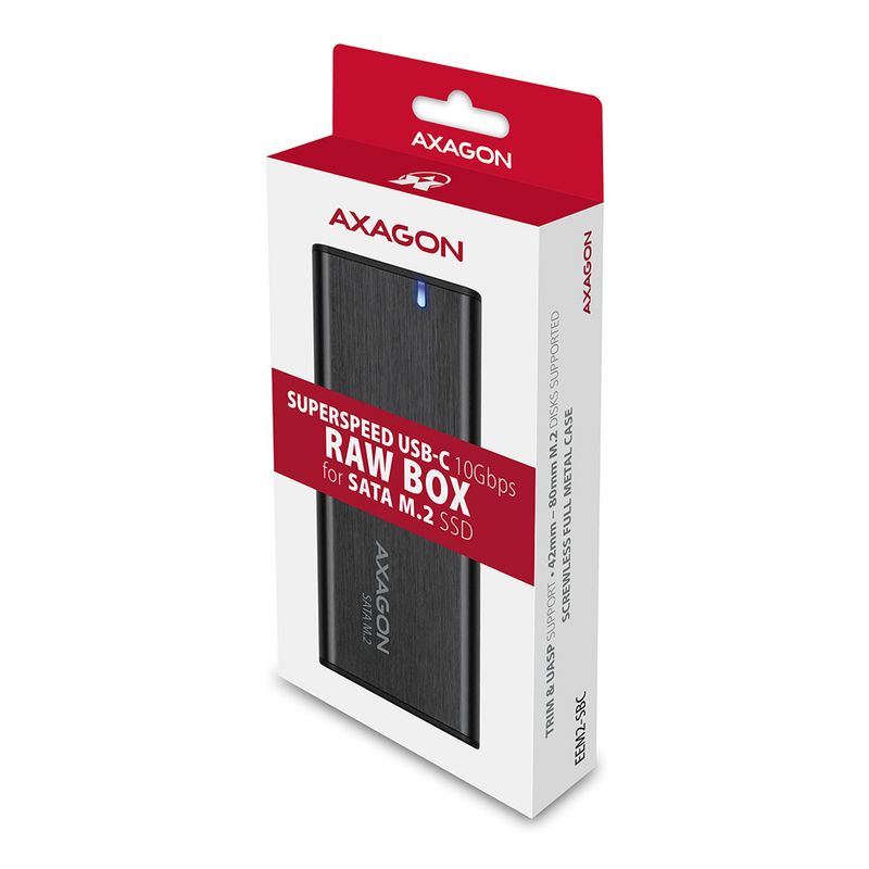 AXAGON-EEM2-SBC-USB-C-3.2-Gen-2---M.2-SATA-SSD-30-80mm-Aluminium-External-Enclosure