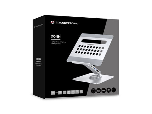 Supporto-per-laptop-Conceptronic-DONN27G-con-docking-station-7-in-1---Base-girevole-a-360---Pieghevole---Altezza-regolab