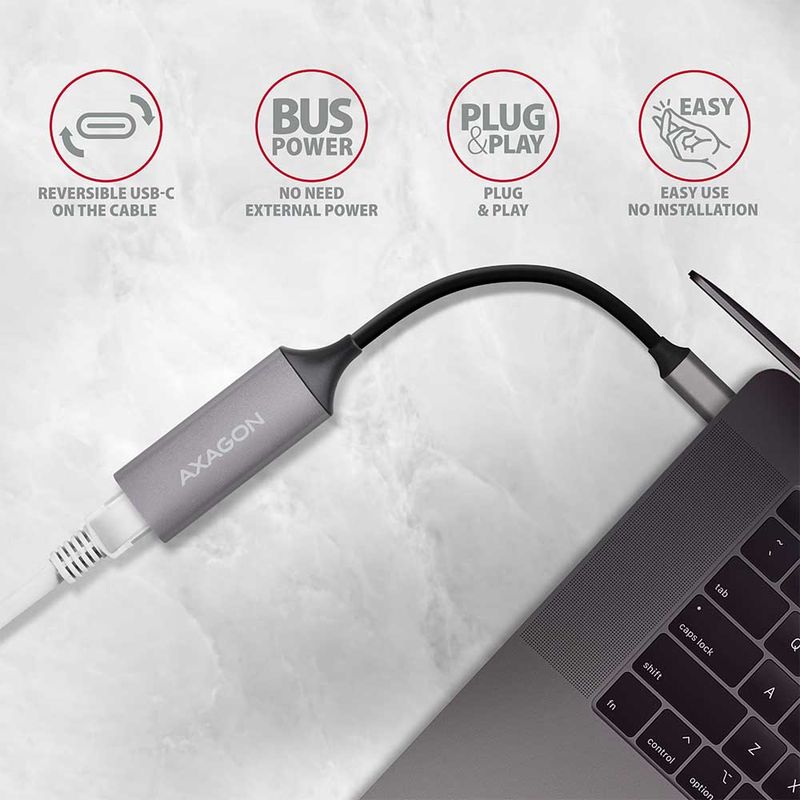 Adattatore-Gigabit-Ethernet-ADE-TRC-10-100-1000---USB-3.1-tipo-C-grigio-titanio