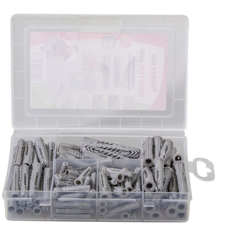 Fischer-513893-MEISTER-BOX-UX---UX-R-set-di-tasselli-con-110-pezzi