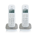 Brondi Gala Twin Telefono DECT Identificatore di chiamata Grigio, Bianco