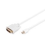 Digitus ASSMANN Electronic mini DP - DVI, 2m mini DisplayPort DVI-D Bianco