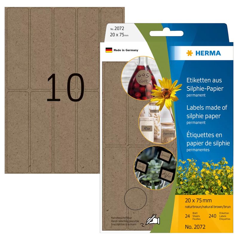 HERMA-BA¼ropackung-Vielzwecketiketten-Silphie-20x75mm---24-Blatt--2072-