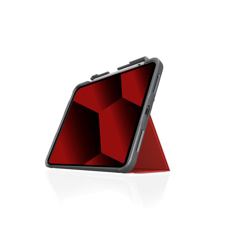 Custodia-STM-Dux-Plus-per-Apple-iPad-10.9---2022--rosso-trasparente