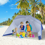 Outsunny-Ombrellone-Tenda-Parasole-2-in-1-con-Protezione-UV-50-in-Poliestere-e-Ferro-2x2.2-m-Blu