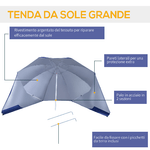 Outsunny-Ombrellone-Tenda-Parasole-2-in-1-con-Protezione-UV-50-in-Poliestere-e-Ferro-2x2.2-m-Blu